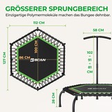 BCAN Fitness Trampoline 122 cm Groen met Bungee-touwen en Verstelbare Handgreep