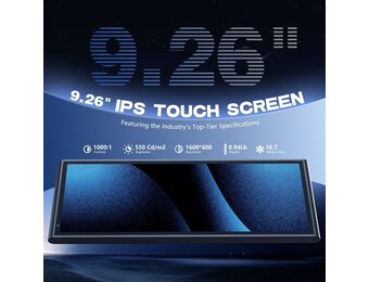 Draadloos CarPlay/Android Auto Scherm 9.26" met Camera - 29% Korting