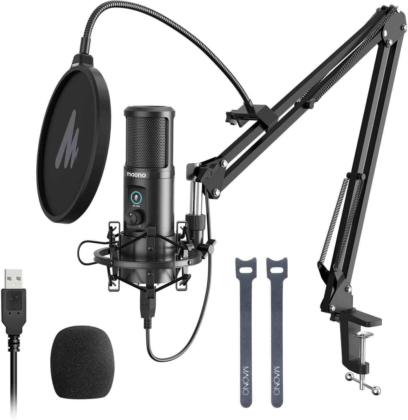 MAONO USB Microfoon: 192 kHz/24-bit voor Streamen & YouTube (-34%)