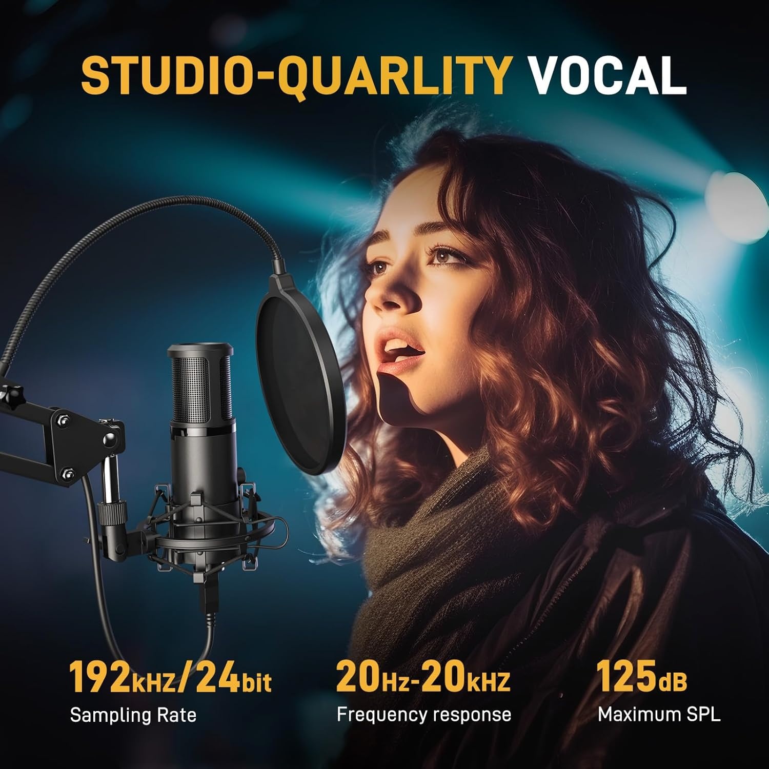 MAONO USB Microfoon: 192 kHz/24-bit voor Streamen & YouTube (-34%)