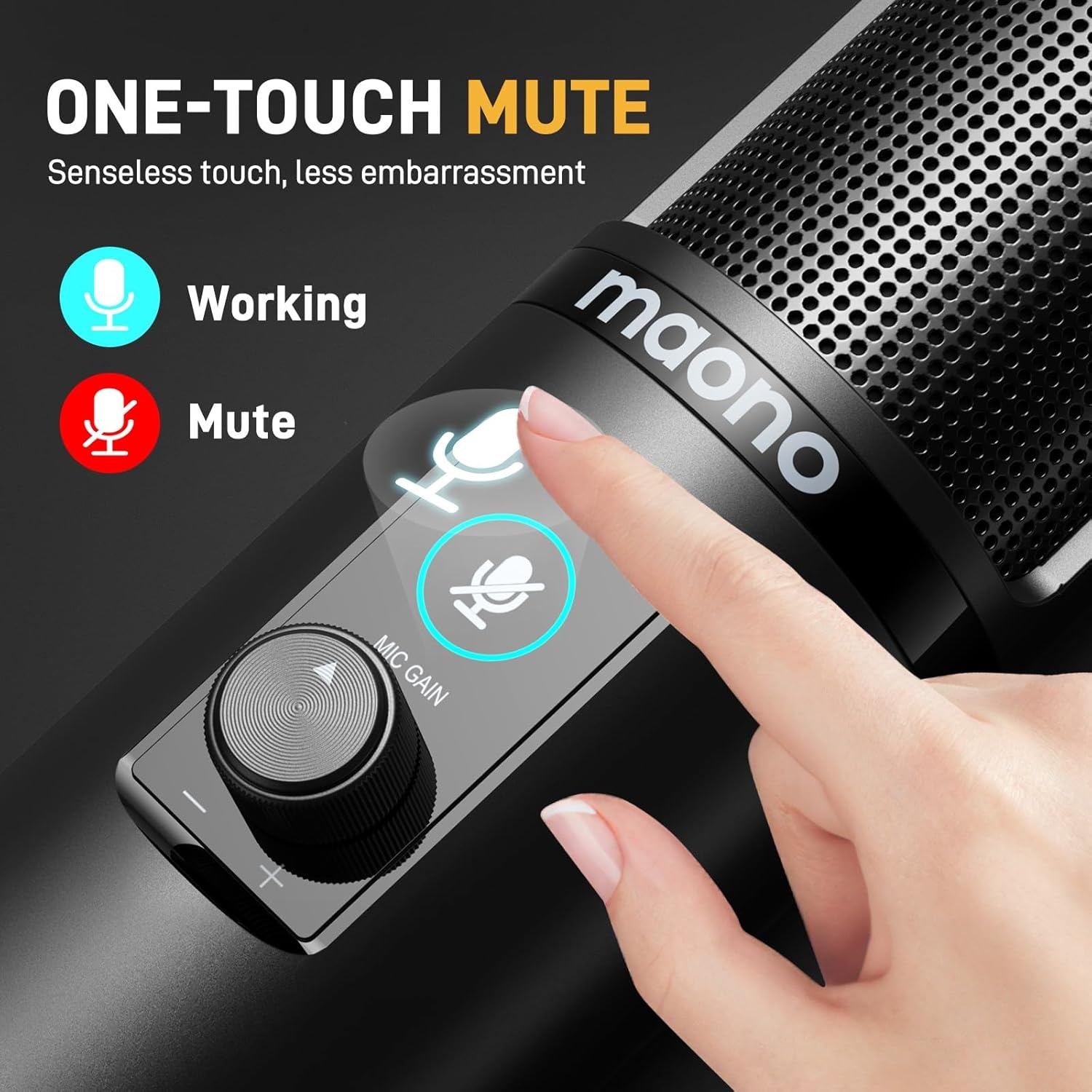 MAONO USB Microfoon: 192 kHz/24-bit voor Streamen & YouTube (-34%)