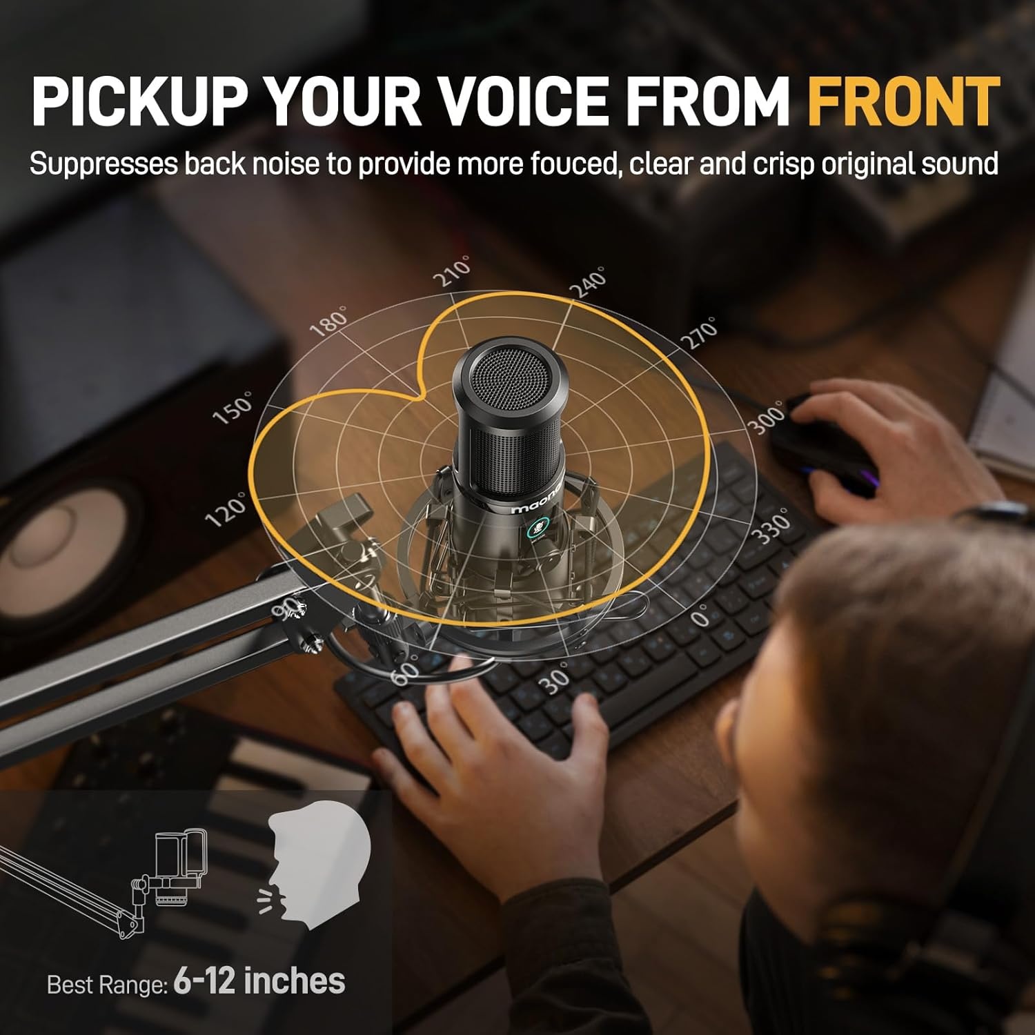 MAONO USB Microfoon: 192 kHz/24-bit voor Streamen & YouTube (-34%)