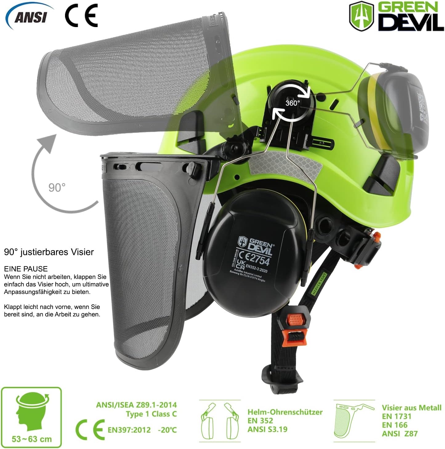 Veiligheidshelm Bosbouw 3-in-1 met Gehoorbescherming - 29% Korting!