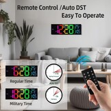 Digitale Wandklok 41cm | Temp, Datum, Zomertijd | 29% Korting!