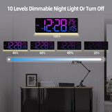 Digitale Wandklok 41cm | Temp, Datum, Zomertijd | 29% Korting!