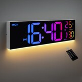 Digitale Wandklok 41cm | Temp, Datum, Zomertijd | 29% Korting!