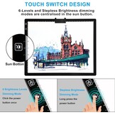 TOHETO A3 Light Pad | Draadloos Oplaadbaar | 58% Korting