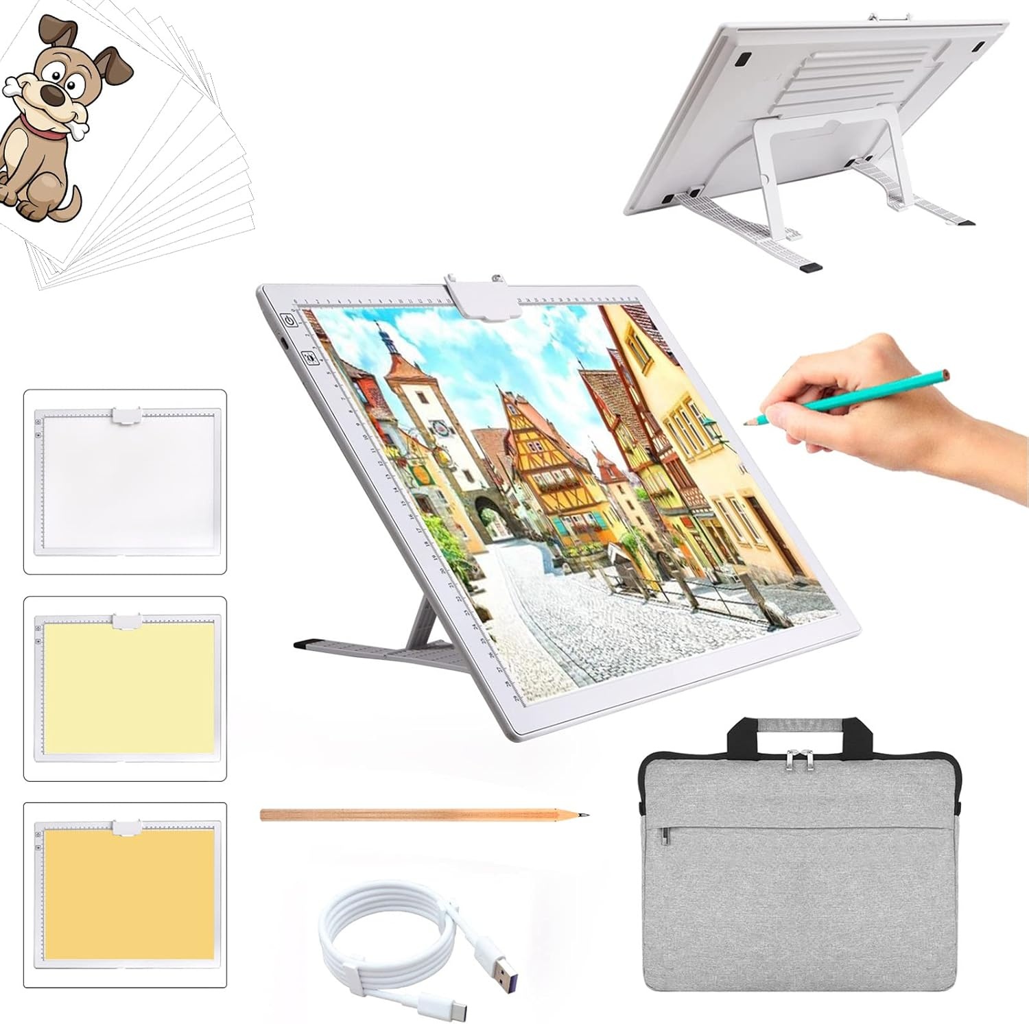 TOHETO A3 Light Pad | Draadloos Oplaadbaar | 58% Korting