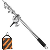 Verlengarm RVS voor Lichtstatief | 110-250cm, 90° draaibaar, incl. zandzak | -29%