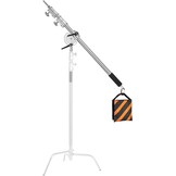 Verlengarm RVS voor Lichtstatief | 110-250cm, 90° draaibaar, incl. zandzak | -29%