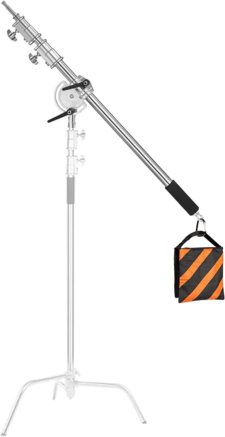 Verlengarm RVS voor Lichtstatief | 110-250cm, 90° draaibaar, incl. zandzak | -29%