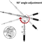 Verlengarm RVS voor Lichtstatief | 110-250cm, 90° draaibaar, incl. zandzak | -29%