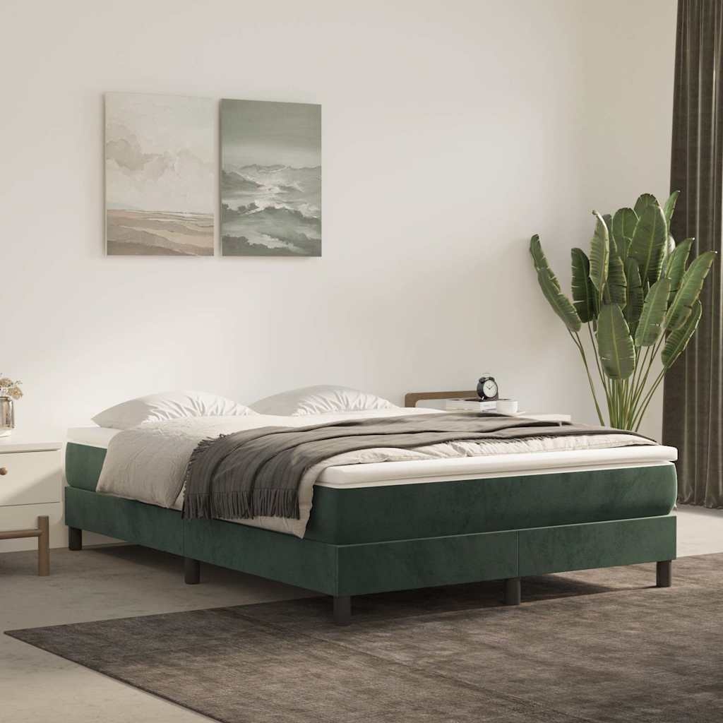 vidaXL Pocketveringmatras 140x220cm Donkergroen - 30% Korting!