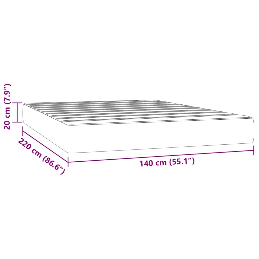 vidaXL Pocketveringmatras 140x220cm Donkergroen - 30% Korting!