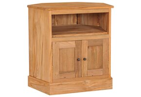 vidaXL Hoekkast Massief Teakhout 60x45x60 cm - Retro Stijl