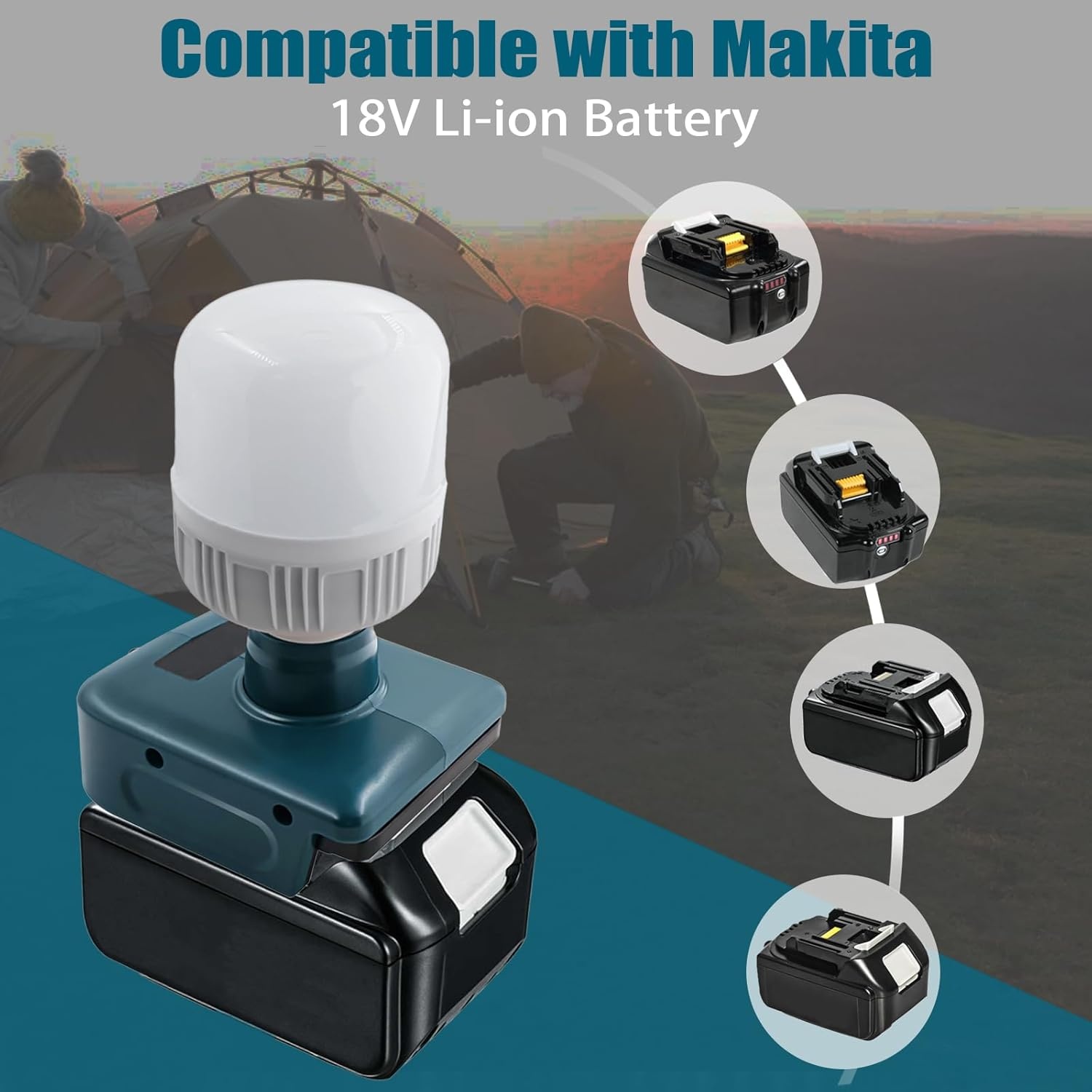 LED Bouwlamp voor Makita 18V Accu | 12W | -54% Korting