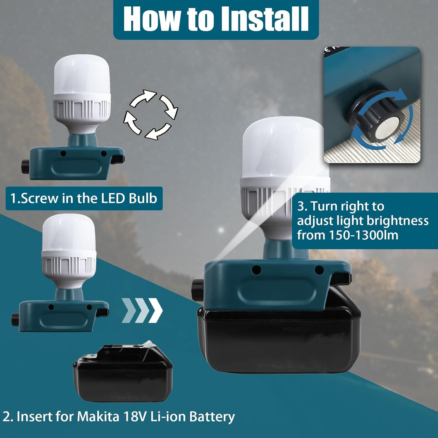 LED Bouwlamp voor Makita 18V Accu | 12W | -54% Korting