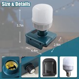 LED Bouwlamp voor Makita 18V Accu | 12W | -54% Korting