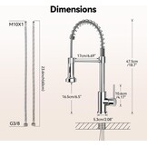 Keukenkraan RVS met Uittrekbare Douche - 28% Korting