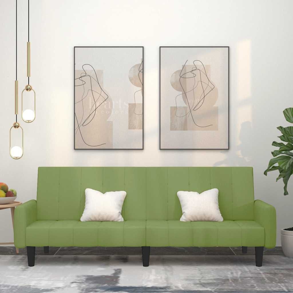 vidaXL Slaapbank Fluweel Lichtgroen - 35% Korting!