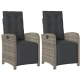 VidaXL Tuinstoelen 2 st. Verstelbaar met Voetensteun - 35% Korting!