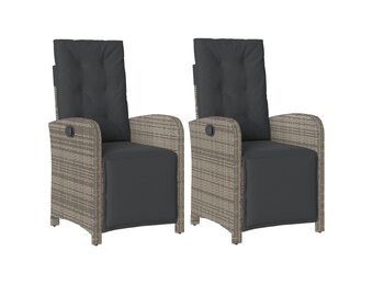 VidaXL Tuinstoelen 2 st. Verstelbaar met Voetensteun - 35% Korting!