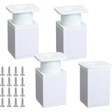 4x Verstelbare Witte Aluminium Meubelpoten 6cm - 29% Korting!