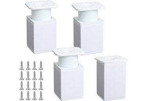 Set van 4 Verstelbare Meubelpoten - 6cm Wit Aluminium & ABS - 51% Korting!