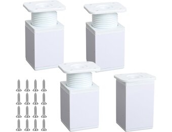 4x Verstelbare Witte Aluminium Meubelpoten 6cm - 29% Korting!