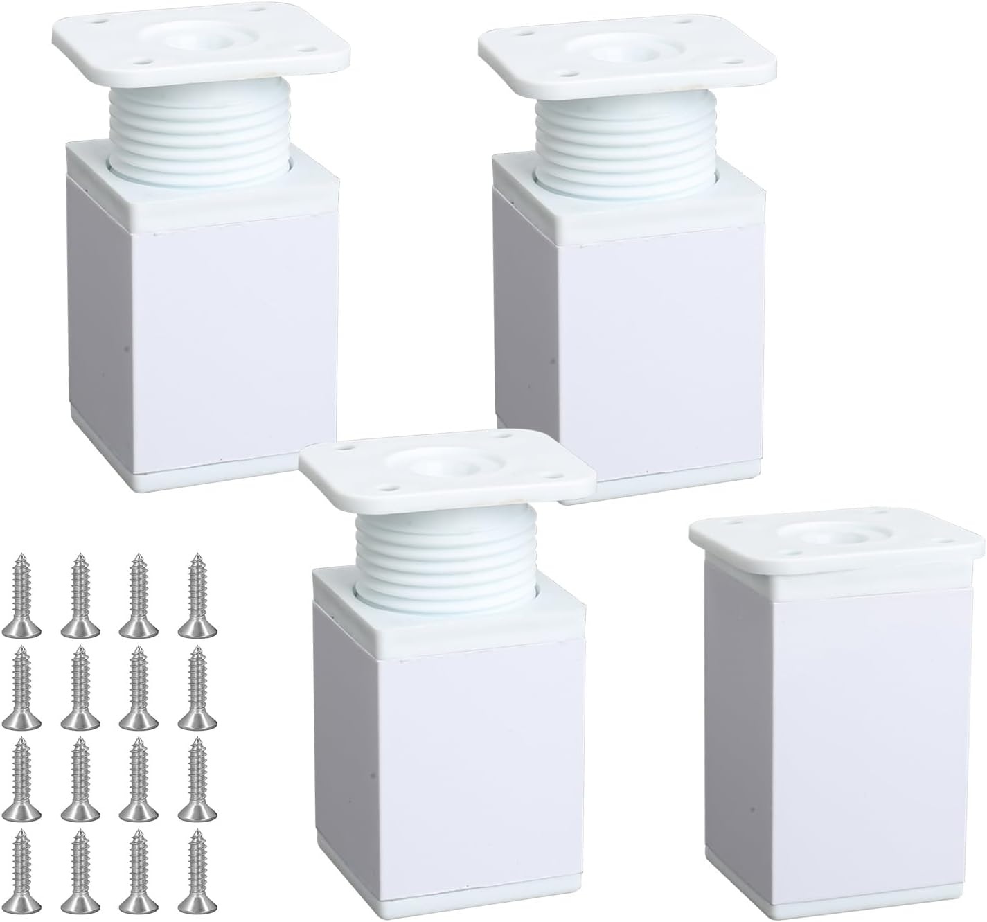 4x Verstelbare Witte Aluminium Meubelpoten 6cm - 29% Korting!