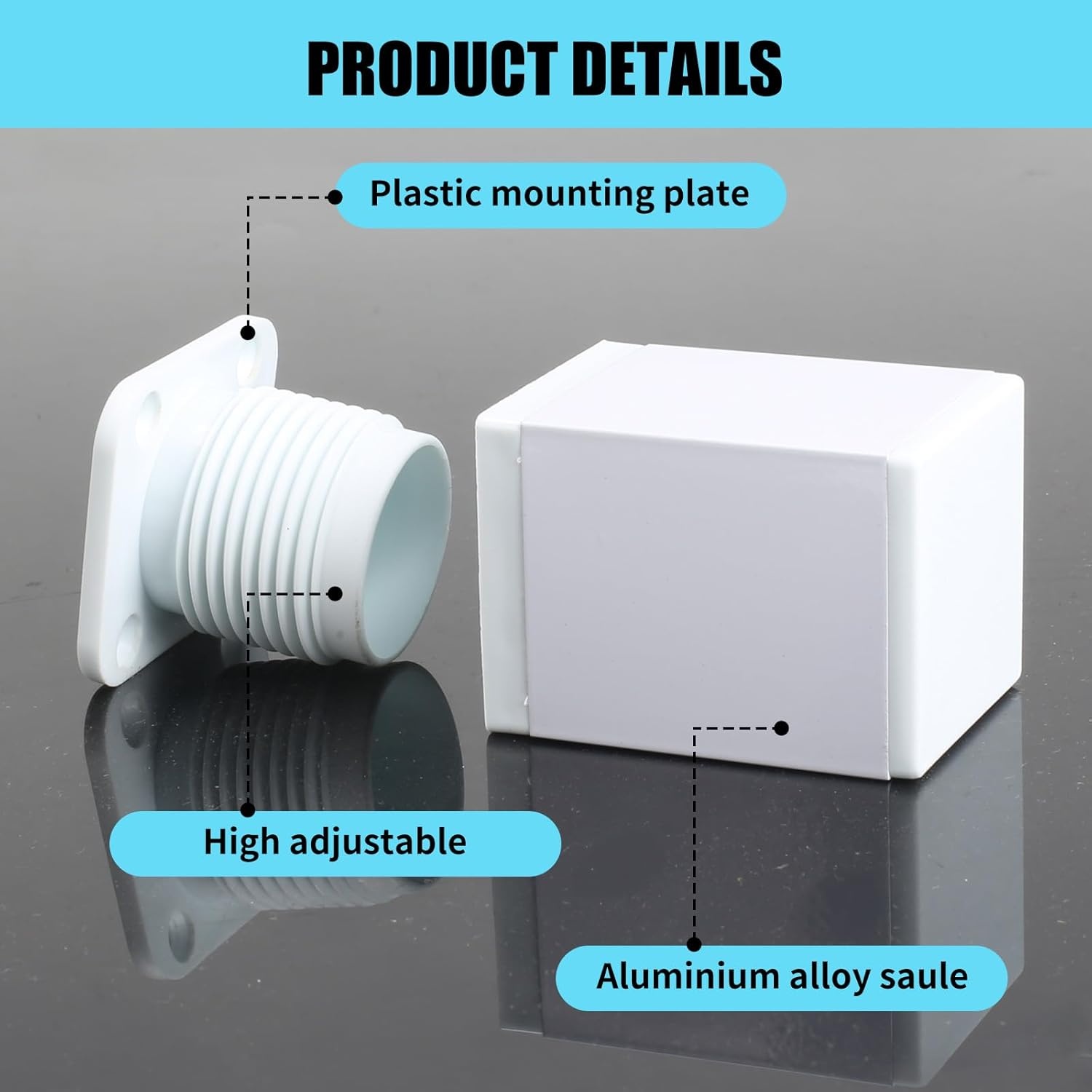 4x Verstelbare Witte Aluminium Meubelpoten 6cm - 29% Korting!