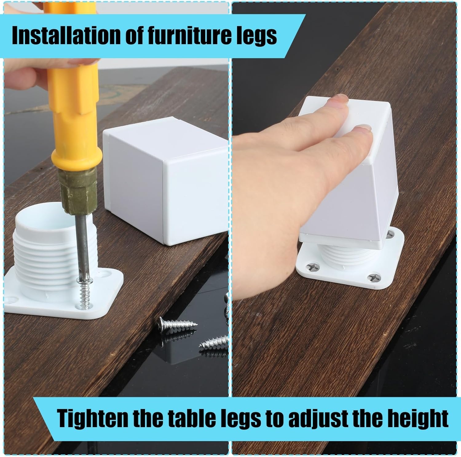 4x Verstelbare Witte Aluminium Meubelpoten 6cm - 29% Korting!