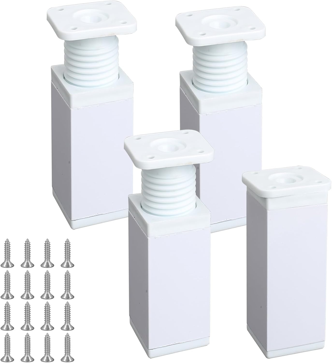 4x Verstelbare Witte Aluminium Meubelpoten 6cm - 29% Korting!