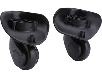 2 Zwarte PVC Kofferwielen met Korting - 27%