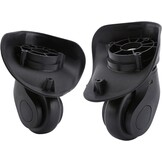 2 Zwarte PVC Kofferwielen met Korting - 27%
