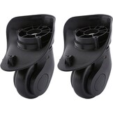 2 Zwarte PVC Kofferwielen met Korting - 27%
