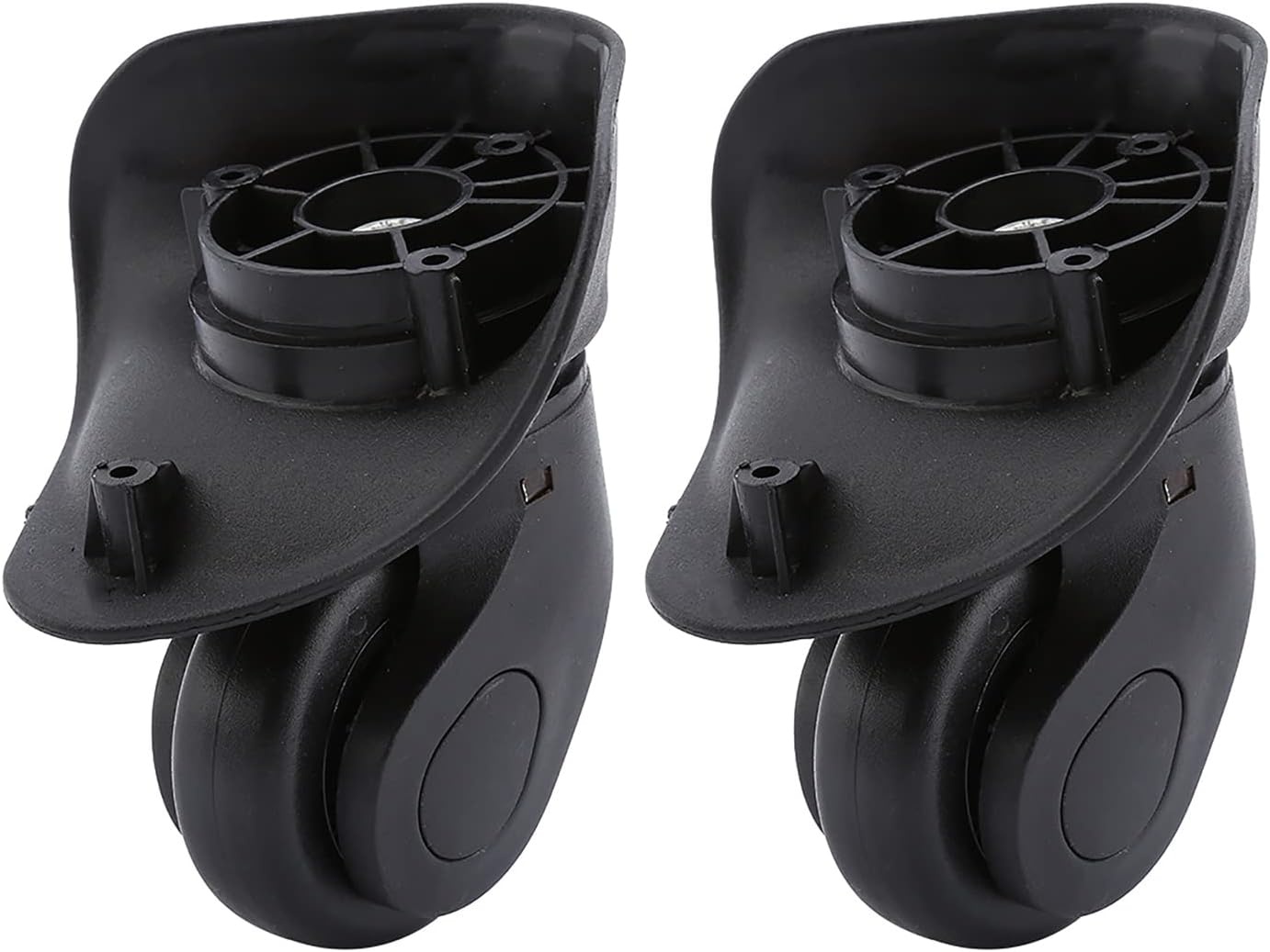 2 Zwarte PVC Kofferwielen met Korting - 27%