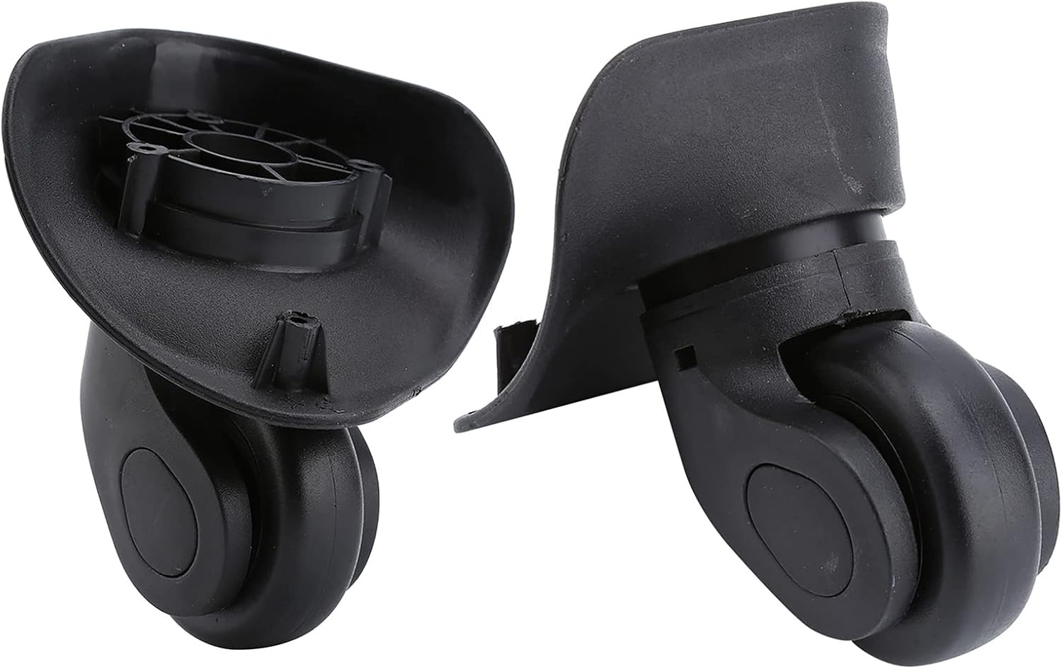 2 Zwarte PVC Kofferwielen met Korting - 27%