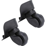2 Zwarte PVC Kofferwielen met Korting - 27%