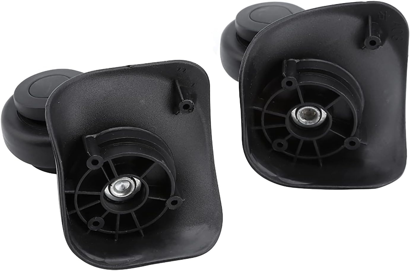 2 Zwarte PVC Kofferwielen met Korting - 27%