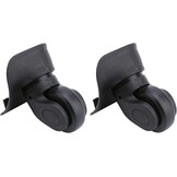 2 Zwarte PVC Kofferwielen met Korting - 27%