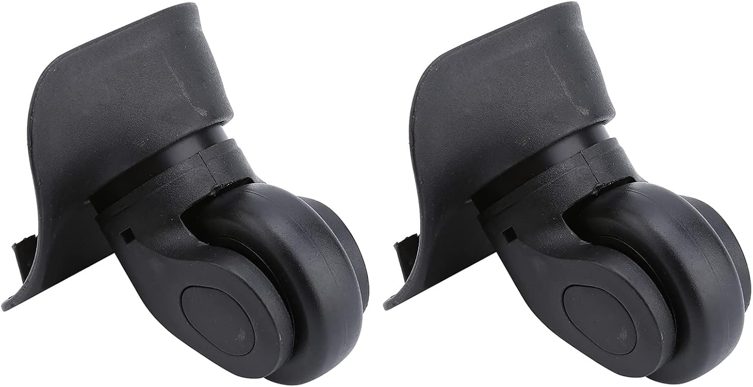 2 Zwarte PVC Kofferwielen met Korting - 27%