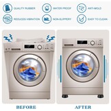Anti-vibratie pads wasmachine/droger - 4 stuks, 25% korting!