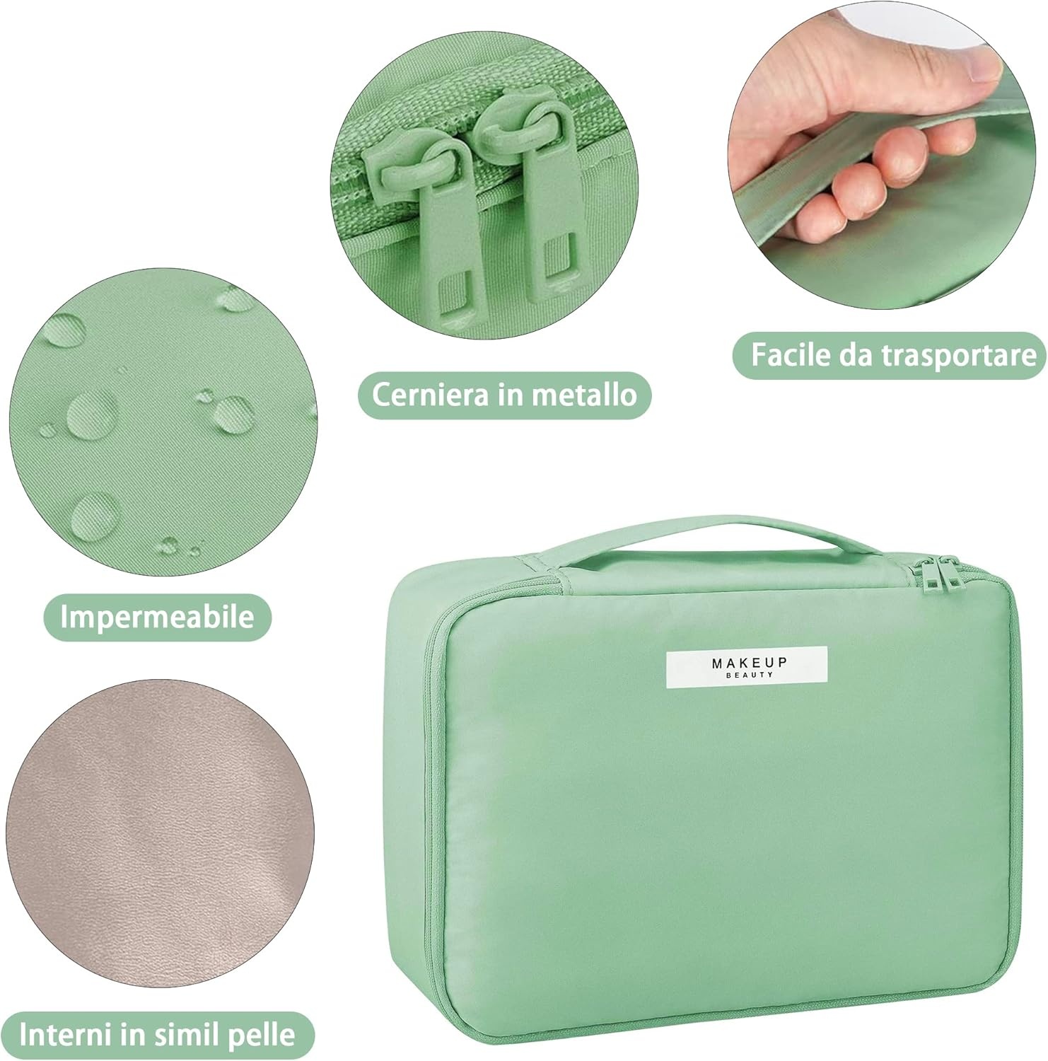 Dantolo Make-uptas Groen - 26% Korting | Waterdicht