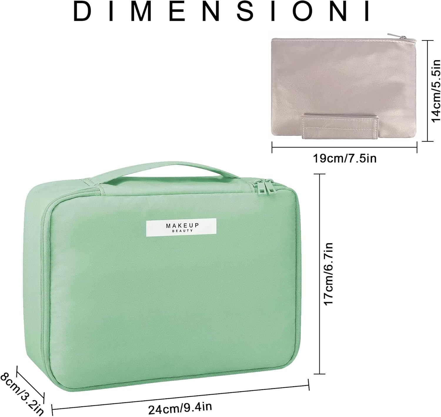 Dantolo Make-uptas Groen - 26% Korting | Waterdicht