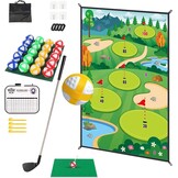 Golf Chipping Mat Groen (180x120cm) met Ballen & Scorebord - 29% Korting