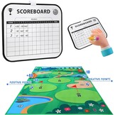 Golf Chipping Mat Groen (180x120cm) met Ballen & Scorebord - 29% Korting