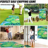 Golf Chipping Mat Groen (180x120cm) met Ballen & Scorebord - 29% Korting