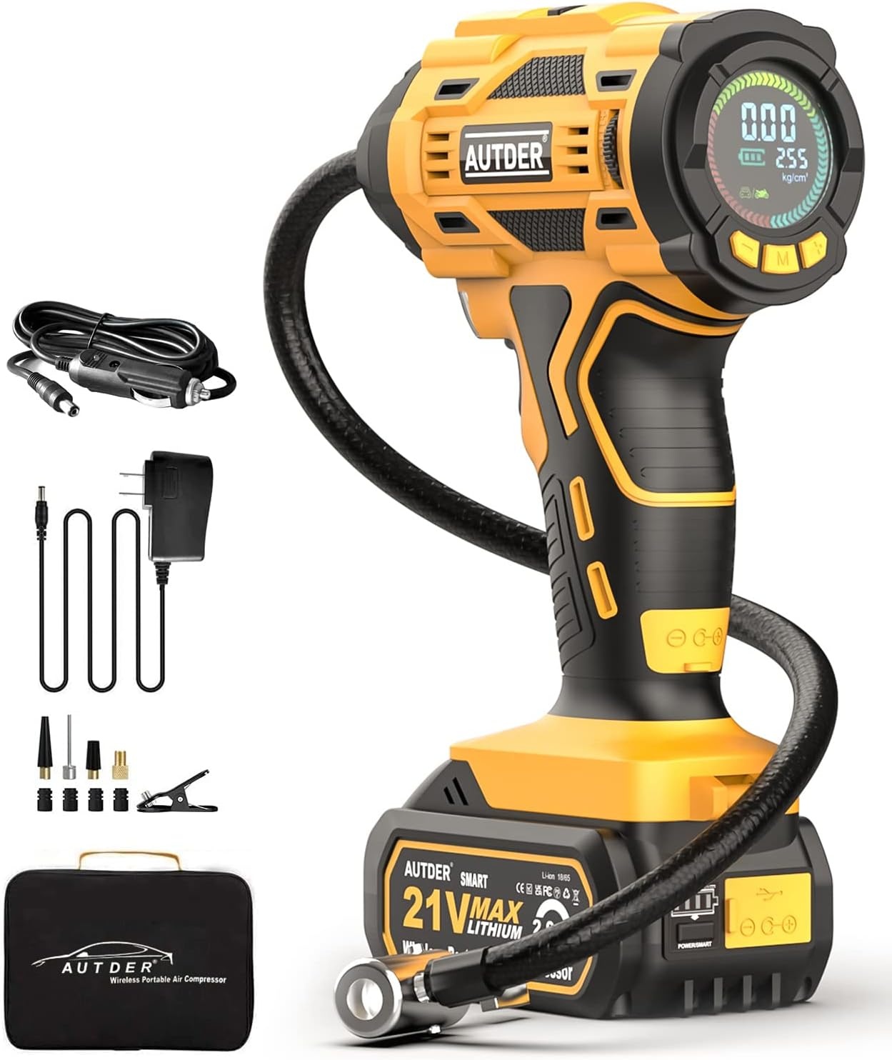 AUTDER Accu Luchtcompressor 180 PSI - 29% Korting!