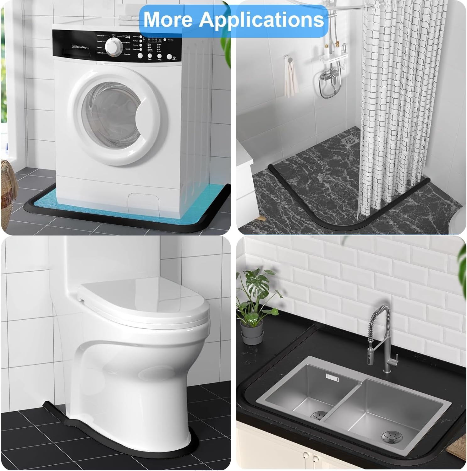 Drenky Waterstopper Douche 2m Zwart - 32% Korting!